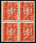 Stamp of France » Libération SAUMUR 30c, 40c 50c et 70c en docs de 4, et Paquebot
