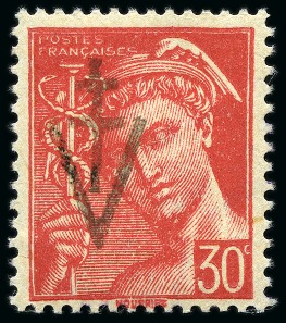 Stamp of France » Libération SYLVANES LES BAINS Mayer 1M type 1 signé Lion et Calves,