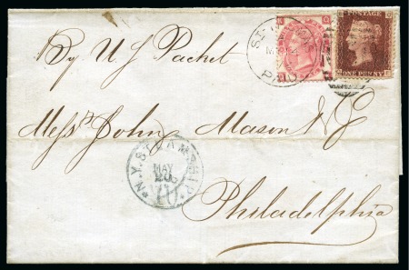 Stamp of Danish West Indies » Transit Mail PORTO RICO TO USA: 1872 Folded cover to Philadelphia