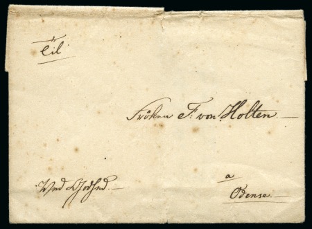Stamp of Danish West Indies » Pre-Philately and Stampless Covers 1837 (28 July) Folded entire from St.Thomas, privately