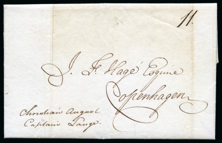 Stamp of Danish West Indies » Pre-Philately and Stampless Covers 1816 (11 Sep.) Folded entire from St.Croix to Copenhagen,