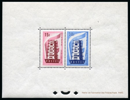Stamp of France 1956, bloc spécial des timbres Europa