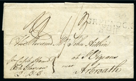 Stamp of Danish West Indies » Pre-Philately and Stampless Covers 1790 (10 May) Folded entire from St.Croix to St. Vigeans