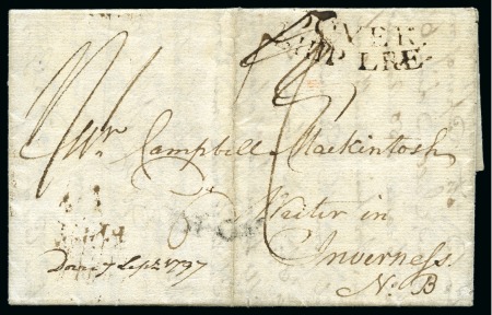Stamp of Danish West Indies » Pre-Philately and Stampless Covers 1797 (31 Aug.) Folded entire from onboard the Danish