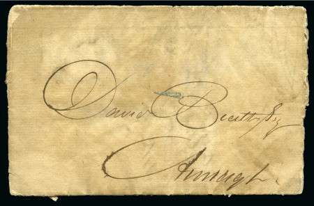 Stamp of Danish West Indies » Pre-Philately and Stampless Covers 1808 (10 Jan.) Folded entire from St.Croix "one hour