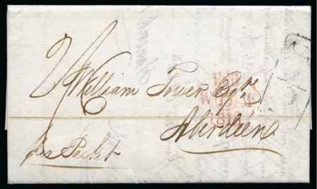 Stamp of Danish West Indies » Pre-Philately and Stampless Covers 1814 (31 Dec.) Folded cover from St.Croix to Aberdeen
