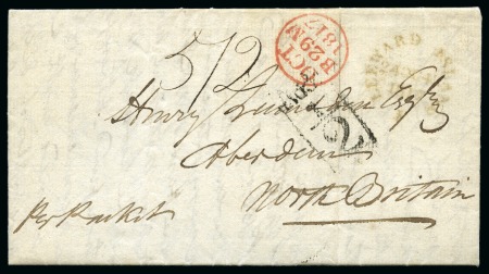 Stamp of Danish West Indies » Pre-Philately and Stampless Covers 1817 (9 Sept.) Folded entire from St.Croix to Aberdeen,
