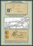 Stamp of Colonies françaises » Algérie Boites mobiles et poste ferroviaire en Algérie, collection de 22 lettres sur 9 pages d'exposition