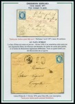 Stamp of Colonies françaises » Algérie 1871-1877, Utilisation des Cérès dentelés en Algérie, collection de 53 lettres sur 26 pages d'exposition
