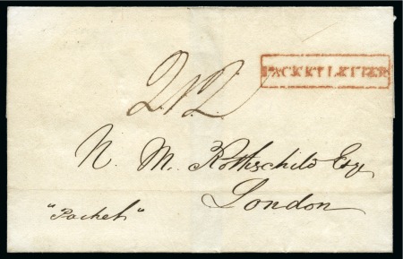 Stamp of Danish West Indies » Pre-Philately and Stampless Covers 1836 (30 May) Folded cover from St.Croix to London,
