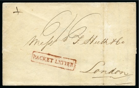 Stamp of Danish West Indies » Pre-Philately and Stampless Covers 1835 (6 Feb,) Folded cover from St.Thomas to London,