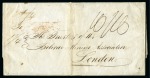 Stamp of Danish West Indies » Transit Mail VENEZUELA TO GREAT BRITAIN: 1835 Folded cover from