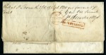 Stamp of Danish West Indies » Transit Mail VENEZUELA TO GREAT BRITAIN: 1835 Folded cover from