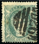 Stamp of Danish West Indies » Spanish Post ca1870 Barred D26 cancel, Die 1 (30mm high) on GB 1/2d