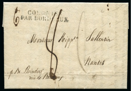 Stamp of Danish West Indies » Pre-Philately and Stampless Covers 1826 (19 Sept.) Folded entire from St.Thomas to Nantes,