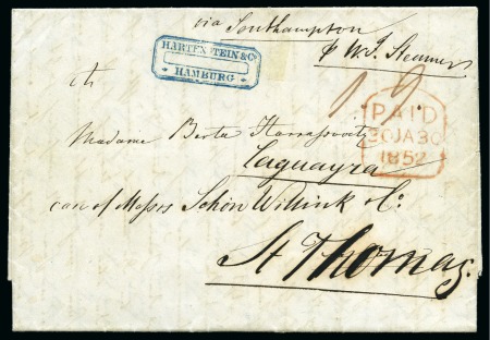 Stamp of Danish West Indies » Transit Mail NORTH GERMAN CONFEDERATION TO VENEZUELA: 1852 (18 Jan.)
