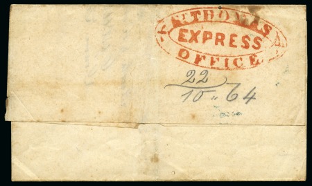 Stamp of Danish West Indies » Express and Foreign Letter Office 1864 (10 Sept.) Folded cover form Genova to Maracaibo/Venezuela,