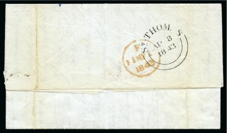 Stamp of Danish West Indies » British Post 1843 Folded cover from Caracas to London,