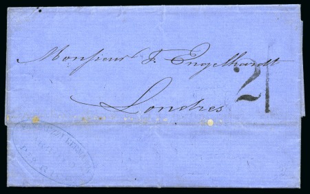Stamp of Danish West Indies » Transit Mail PORTO RICO TO GREAT BRITAIN 1868: Folded entire from