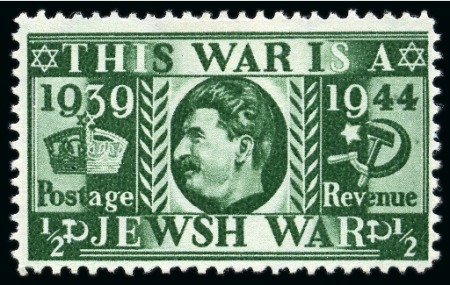 Stamp of Great Britain » King George V » 1924-36 Issues 1935 "This is a Jewish War" German propaganda forgery