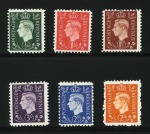 Stamp of Great Britain » King George VI 1944 KGVI German propaganda forgeries 1/2d to 3d complete set of 6