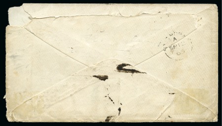Stamp of Danish West Indies » British Post ST.THOMAS CODE LETTER "A" CDS1865 (14 July) Transiting