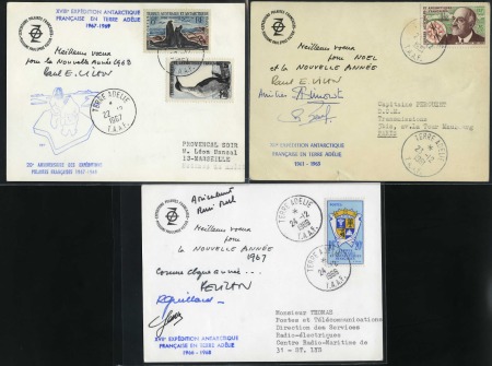 Stamp of Colonies françaises » TAAF 1961-1967, 3 cartes