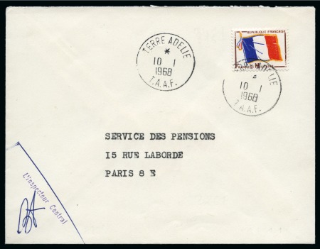 Stamp of Colonies françaises » TAAF 1968, courrier avec franchise