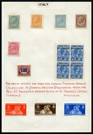 Stamp of Italy » Italy and Areas Collections and Lots 1863-1930s, Small mint & used collection in an album incl. unused 1863-77 Victor Emmanuel II 5c, 10c buff, 10c blue and 40c