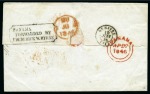 Stamp of Panama 1846-66, Collection of stampless mail (9 covers) incl. the earliest known example of the British Postal Agency double arc ds