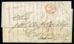 Stamp of Panama 1846-66, Collection of stampless mail (9 covers) incl. the earliest known example of the British Postal Agency double arc ds