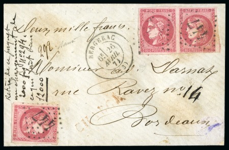 Stamp of France » Collections 1870-1872, Intéressante sélection de 34 lettres avec