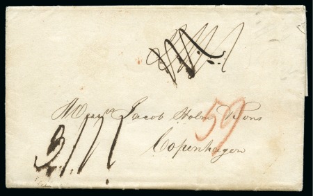 Stamp of Danish West Indies » British Post 1846 Folded entire from St.Croix, privately carried