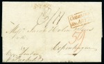 Stamp of Danish West Indies » British Post 1843 Folded entire from St.Croix, privately carried
