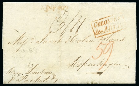 Stamp of Danish West Indies » British Post 1843 Folded entire from St.Croix, privately carried