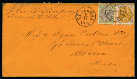 Stamp of Danish West Indies » Stamp Issues 1873-90 7c Lilac and yellow and 1876 5c green and grey