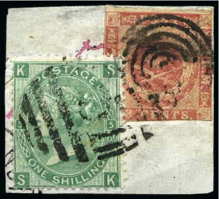 Stamp of Danish West Indies » Stamp Issues 1866 3c Carmine-rose tied by target cancel on small