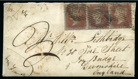 Stamp of Great Britain » British Post Offices Abroad » Crimea 1856 (Mar 29) Envelope from the Crimea to England with "OV 1/4 (in ms) OZ" hs at top left