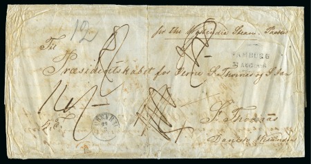 Stamp of Danish West Indies » Incoming Mail 1856 (28 Aug.) OFFICIAL MAIL, Folded entire to St.Thomas,