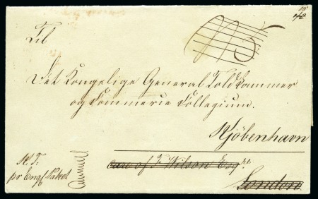Stamp of Danish West Indies » Pre-Philately and Stampless Covers 1846 (14 Spet.) OFFICIAL MAIL, Folded cover to Copenhagen,