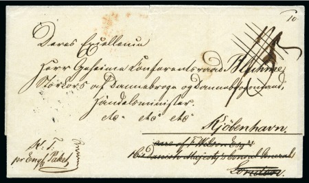 Stamp of Danish West Indies » Pre-Philately and Stampless Covers 1848 (15 July) OFFICIAL MAIL, Folded cover to Copenhagen,