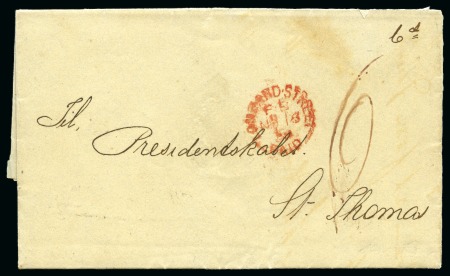 Stamp of Danish West Indies » Incoming Mail GREAT BRITAIN: 1859 OFFICIAL MAIL, Envelope with contents