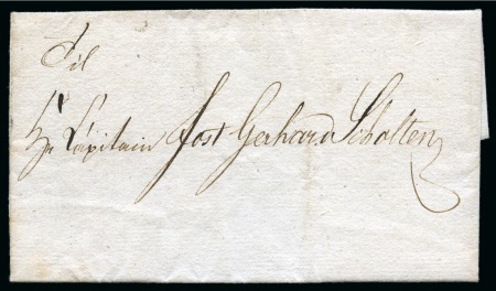 Stamp of Danish West Indies » Pre-Philately and Stampless Covers 1811 (6 June) Folded entire addressed to Captain Jost
