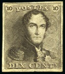 Stamp of Belgium » Belgique. 1849 Epaulettes - Émission COB N 1 et 2, 10 et 20 cent. Epaulettes neufs sans