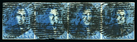 Stamp of Belgium » Belgique. 1849 Epaulettes - Émission COB N 2, 20 cent. Epaulettes, une paire avec une seule