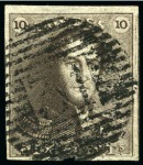 Stamp of Belgium » Belgique. 1849 Epaulettes - Émission COB N 1 (X11) et 2 (X18), 10 et 20 cent.  Epaulettes