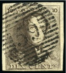 Stamp of Belgium » Belgique. 1849 Epaulettes - Émission Oblitérations de perception ouvertes au 1 juillet 1849 sur les Epaulettes : 273 exemplaires