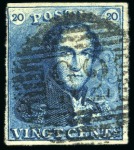 Stamp of Belgium » Belgique. 1849 Epaulettes - Émission Oblitérations de perception ouvertes au 1 juillet 1849 sur les Epaulettes : 273 exemplaires