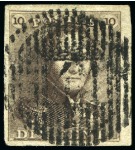 Stamp of Belgium » Belgique. 1849 Epaulettes - Émission Oblitérations de distributions (18 barres verticales)