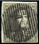 Stamp of Belgium » Belgique. 1849 Epaulettes - Émission Oblitérations de distributions (18 barres verticales)